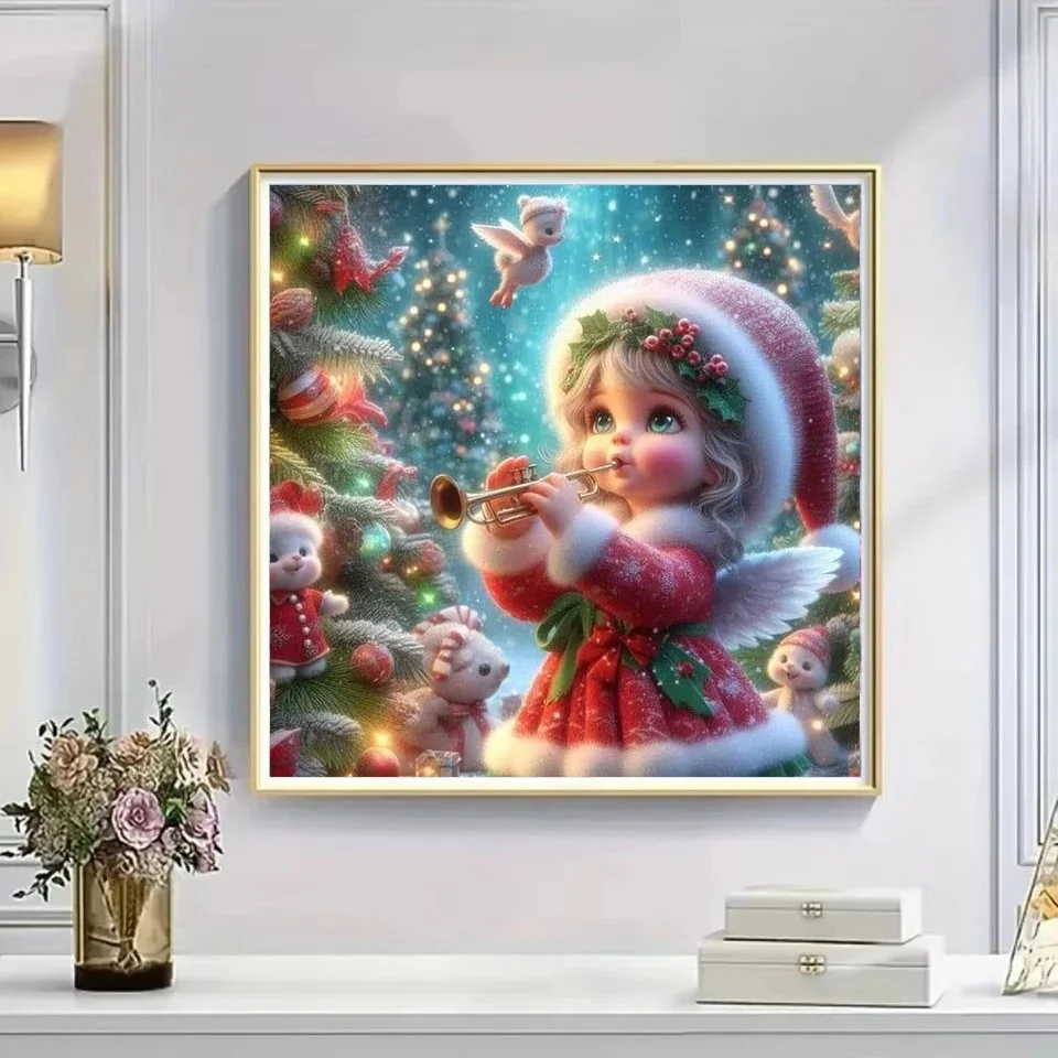 DIY Diamond Painting Christmas Angel Full Round Drill Mosaic Cartoon Baby Landscape Winter diamond embroidery Home Handmade Gift