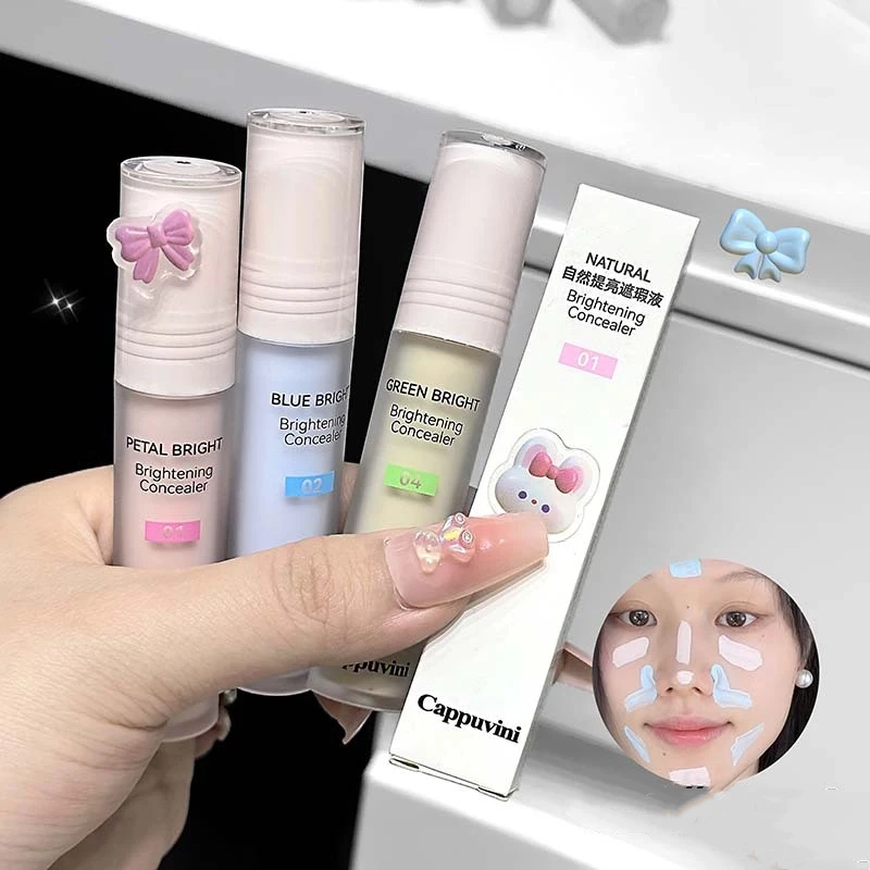 Base líquida iluminadora de alto brilho, corretivo em bastão, hidratante duradouro, contorno facial, cobertura completa, modificação do tom da pele, maquiagem