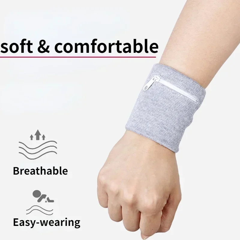 حقيبة تخزين آمنة لدعم المعصم مع سحاب للجري والسفر والدراجة وحقيبة رياضية آمنة لتشغيل محفظة الدراجة الرياضية