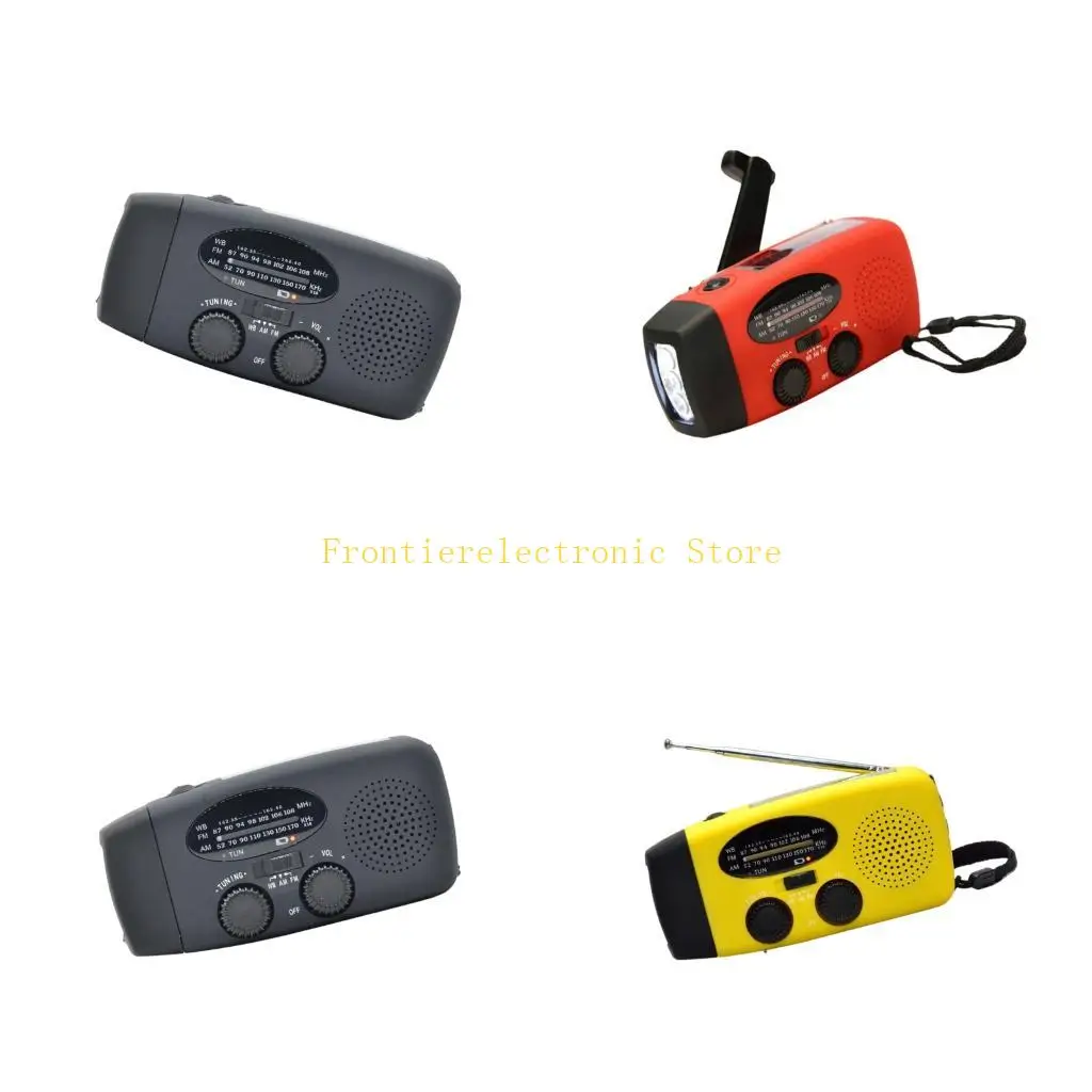 

G8DB Многофункциональное аварийное радио с солнечной зарядкой, ручное управление, мАч, светодиодный фонарик с оповещением о