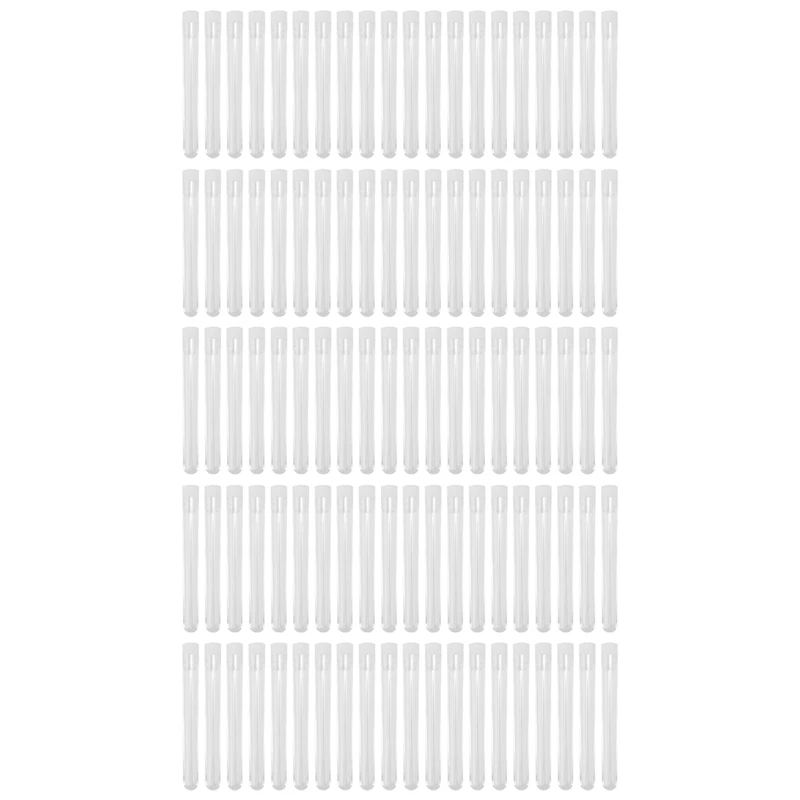 100 ชิ้นล้างหลอดทดสอบพลาสติกหมวก 12X100 มิลลิเมตร U - รูปด้านล่างยาวโปร่งใสหลอดทดสอบ Lab อุปกรณ์