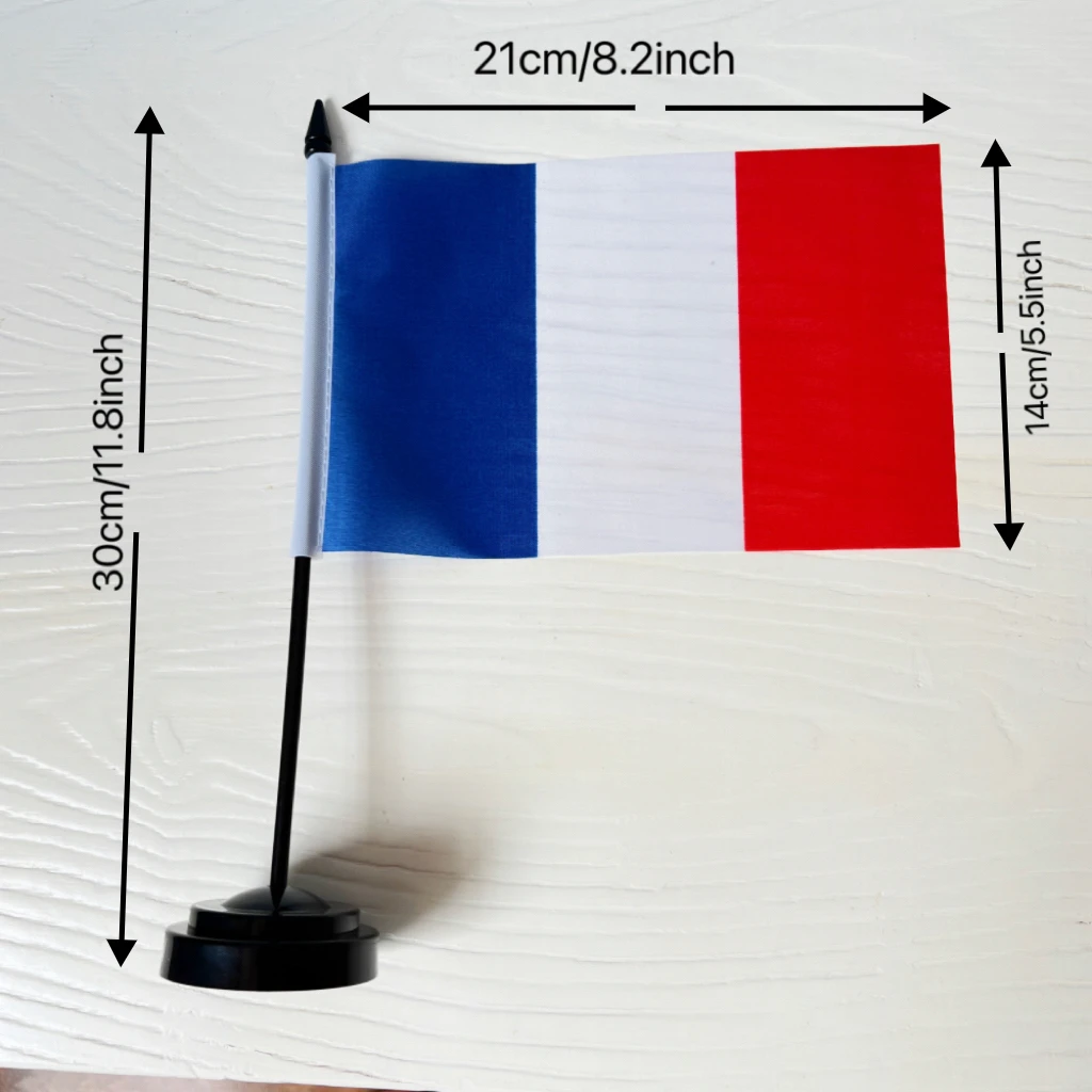 Soporte de bandera francesa para mesa, asta y decoración de cuarto - imagen 2