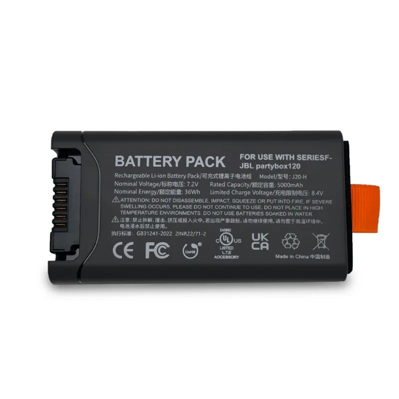 High Quality Speaker Battery Type-C interface 7.2V 5000mAh For JBL PartyBox Club 120 and Partybox Encore2 Encore 2 FG2CELL21700P