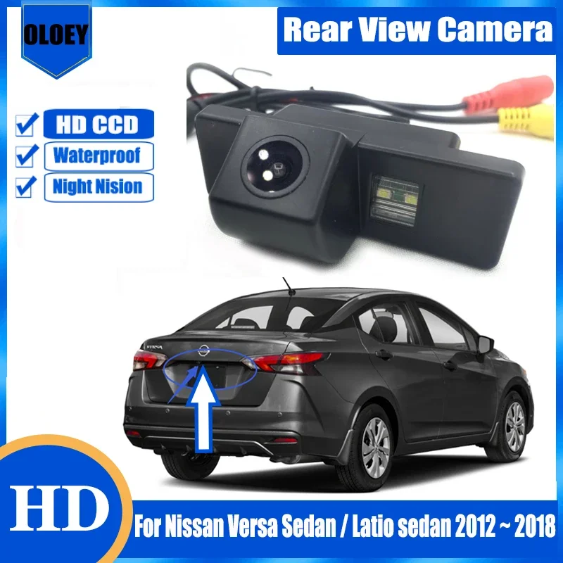 

HD Rear camera For Nissan Versa Sedan / Latio sedan 2012 2013 2014 2015 ~ 2018 Night Vision Waterproof Parking Reversing Camera