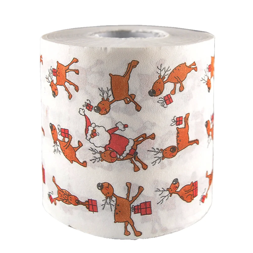 

Household Toilet Paper Toliet Tissue Christmas Bathroom Decor Printed Novelty Printing