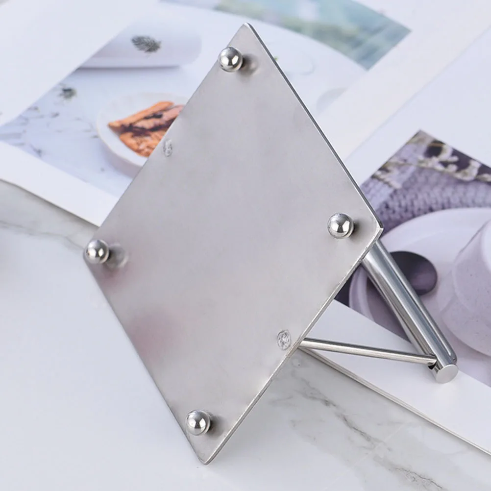 

1Pcs Napkin Holder Premium Metal Tissue Stand for Home Hotel Use Heavy Duty Base Anti-Slip Surface Silver Finish Decorative Rack