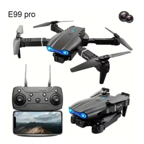 E99 PRO Drone with Flash Professional HD Dual Camera WIFI Obstacle Avoidance RC Helicopters Aerial Photography Quadcopter