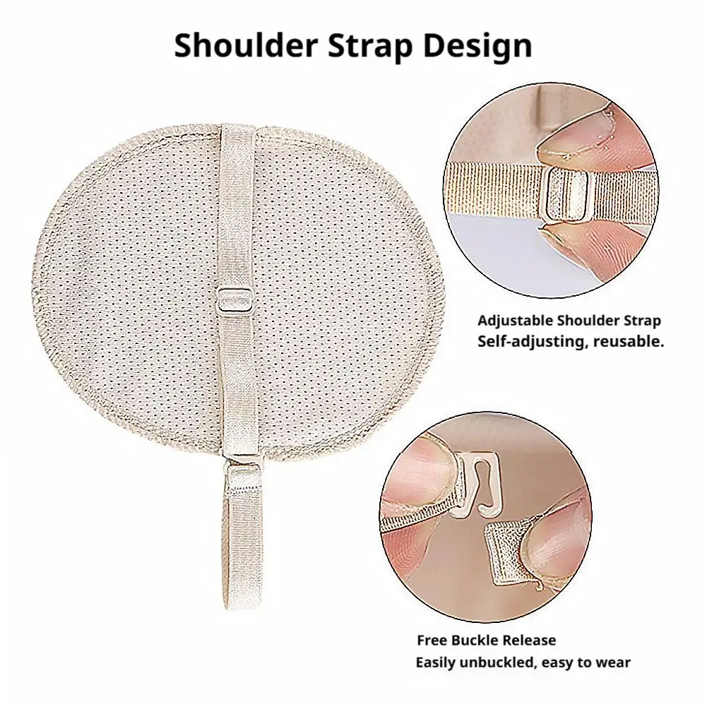 1 Paar waschbare Achselschweißpads, wiederverwendbare, saugfähige Deodorant-Pads, Achselschweißschutz, absorbierende Schweißpads für Damen – Detail 16