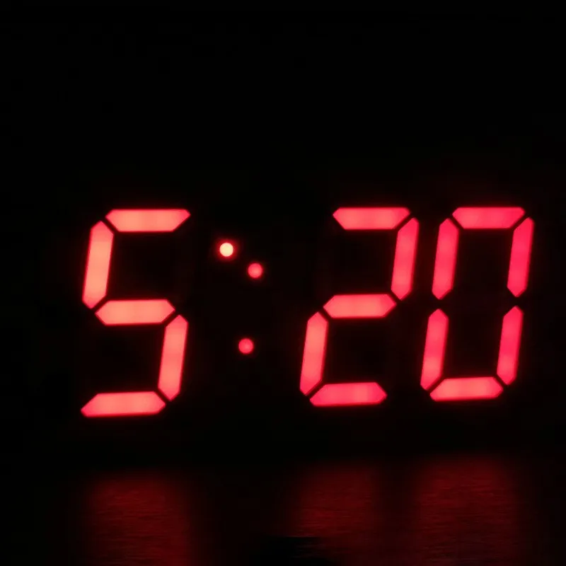 електротовари Wall clock simple clock wall home intelligent luminous 3D digital alarm clock