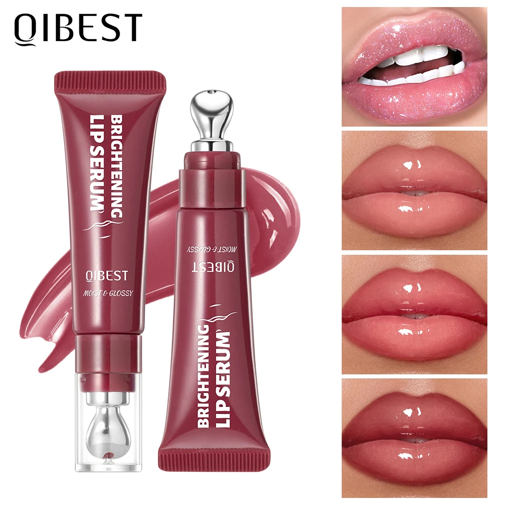 QIBEST Nawilżający Balsam do Ust Efekt Lustra Perłowy Błyszczyk Powiększający Objętość Ust Naturalny Błyszczyk Nawilżający Galaretka do Ust Tint do Ust Makijaż