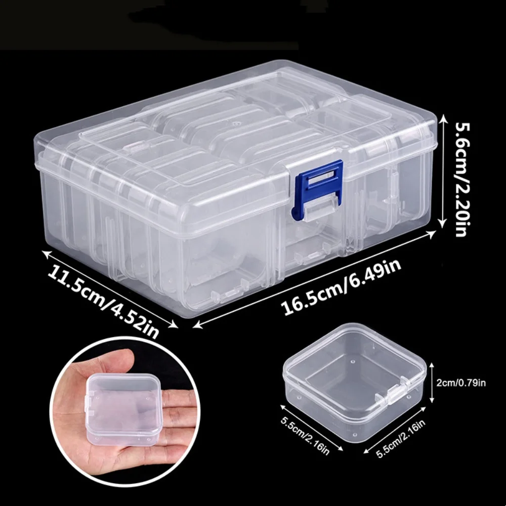 Diamond painting storage box, independent grid diamond box, plastic transparent bead box, rice bead box, storage box