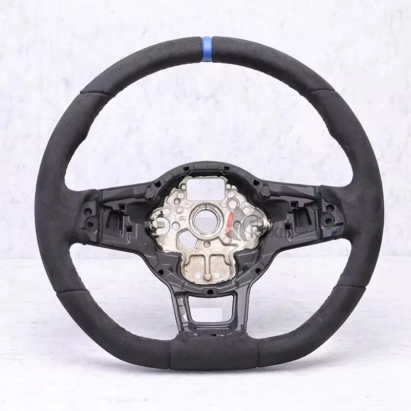 Steering Wheel With Red Stitching And Leather Perforation Suitable For Golf 7 Original High-Quality Steering Wheel GTI