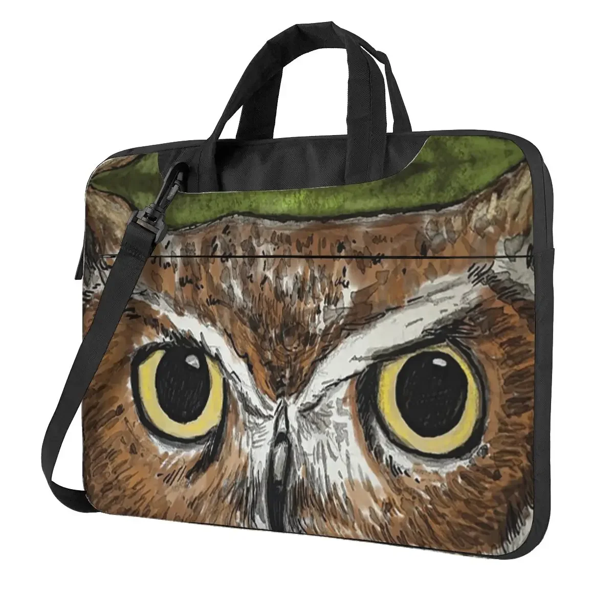 

Wise Woods Owl Crossbody Laptop Bag Case Computer Bag 13 14 15.6 Inch Notebook Pouch for Macbook Pro Lenovo