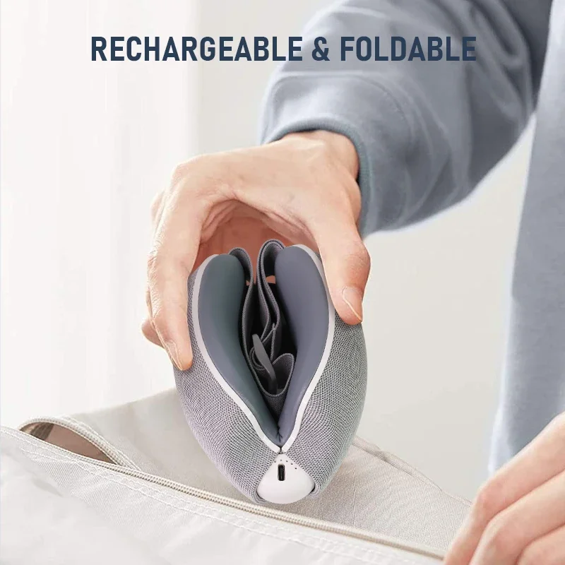 هدايا عيد الميلاد، مدلك عين موسيقي مضغوط ساخن قابل للطي، آلة تدليك العين الكهربائية بضغط الهواء للاسترخاء والعين شحن سريع #6