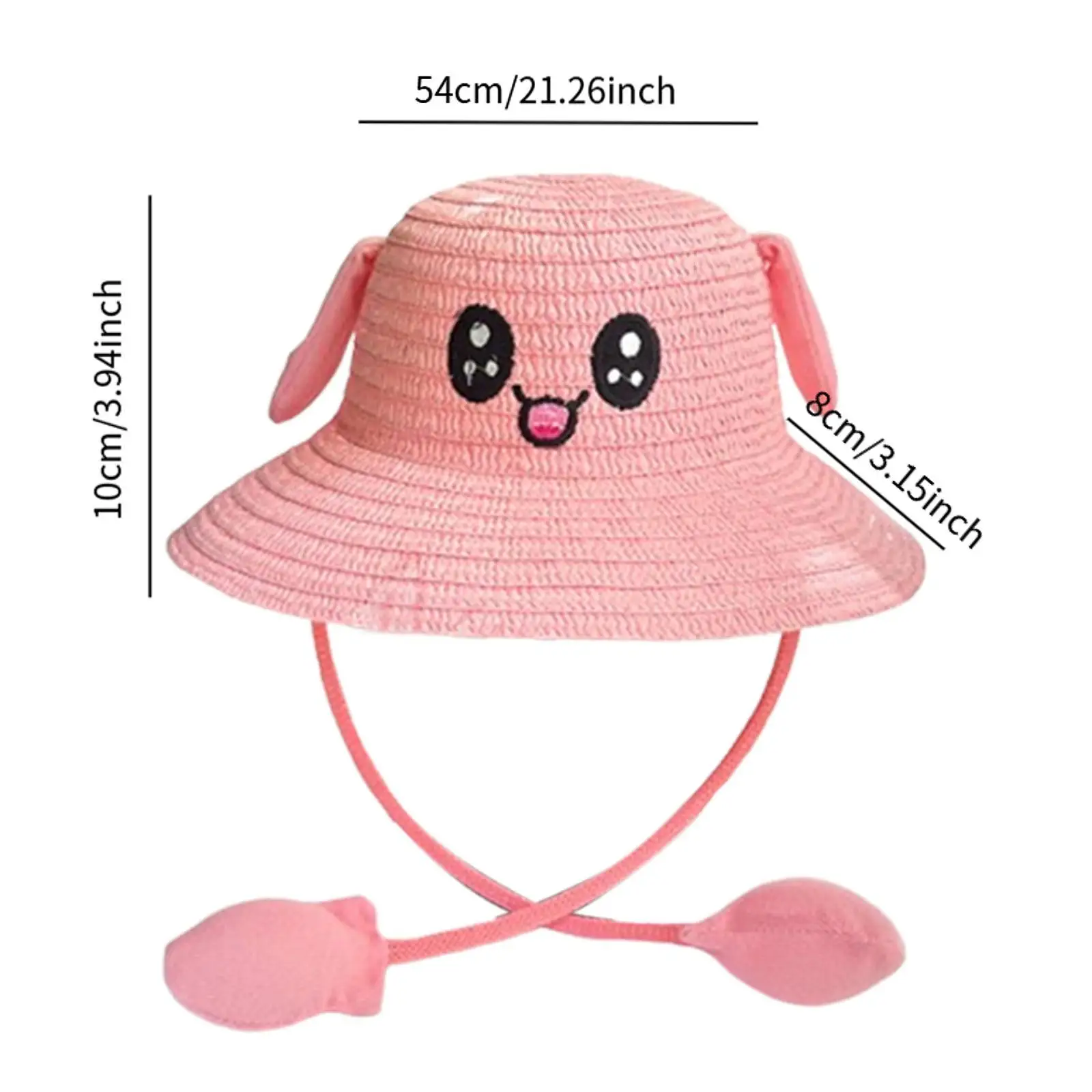قبعة أرنب متحركة للأذنين، قبعة شاطئ مريحة للرحلات القصيرة، هدية للسفر