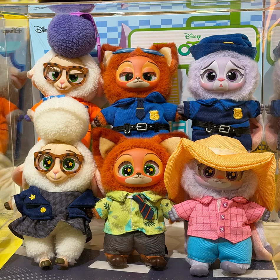 Figuras de caja ciega de vinilo Zootopia más vendidas, 6 Uds. Al azar, bonitos dijes de felpa, regalo perfecto para niñas, caja ciega coleccionable, juguetes