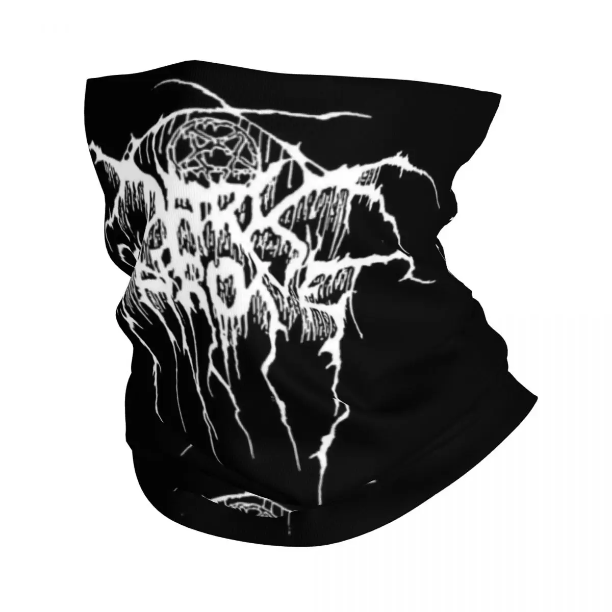 Darkthrone Logo Neck Gaiter Women Men UV Protection Winter Norwegian Black Metal Band Bandana Scarf for Cycling