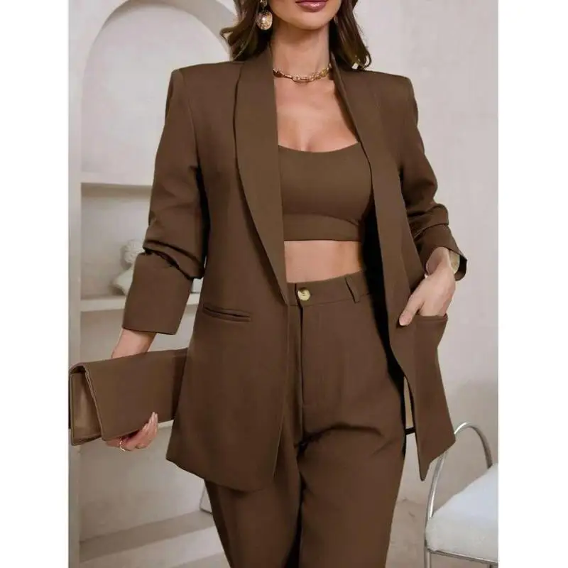 

Новый осенний комплект повседневной одежды для мужчин и женщин: футболка с воротником-стойкой и брюки для трансграничной торговли