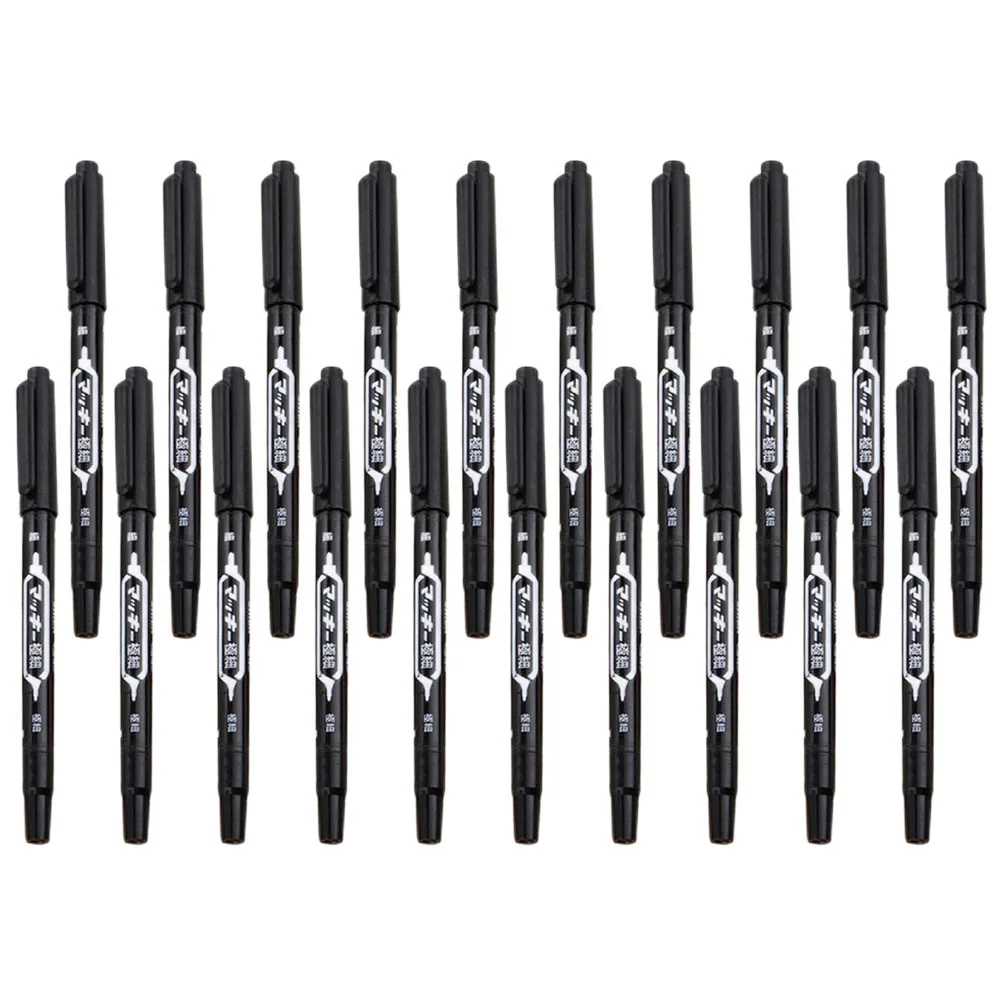 

20Pcs Oil-Base Paint Markers Double-Side Oily Markers Quick Dry Uv Resistant Multi-Use Paint Supplies Dry Erase Marker