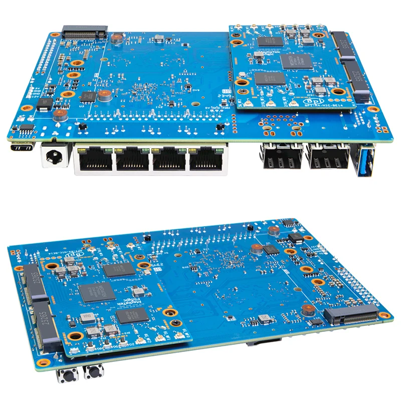 Banana Pi BPI-R4-NIC-BE14 WiFi 7 Module MediaTek MT7995AV 32-bit RISC-V MCU 2 PCIe 3.0 Interface 2-Lane For Banana Pi BPI-R4