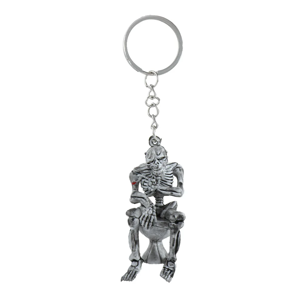 

Simple Gift Punk Car Skeleton Keychain Cool Skull Skeleton Pendant Skeleton Skull Key Rings Cranial Keychain Skull Keyring