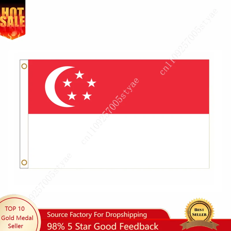 

Singapore Flag Singapore National Flags Wall decoration Sign Banner Poster For Outdoor indoor 90x150cm Republic of Singapore Na
