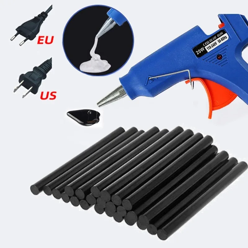 

20W Hot Melt Glue Gun Paintless Dent Repair Sticks with Seal Wax Household DIY Body Dent Tools