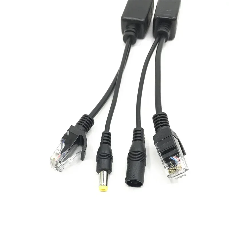 محول PoE حاقن RJ45 + مجموعة الفاصل 12 فولت 24 فولت 36 فولت 1 زوج/5 أزواج كابل الطاقة السلبي إيثرنت POE كابل محول موصلات كابل