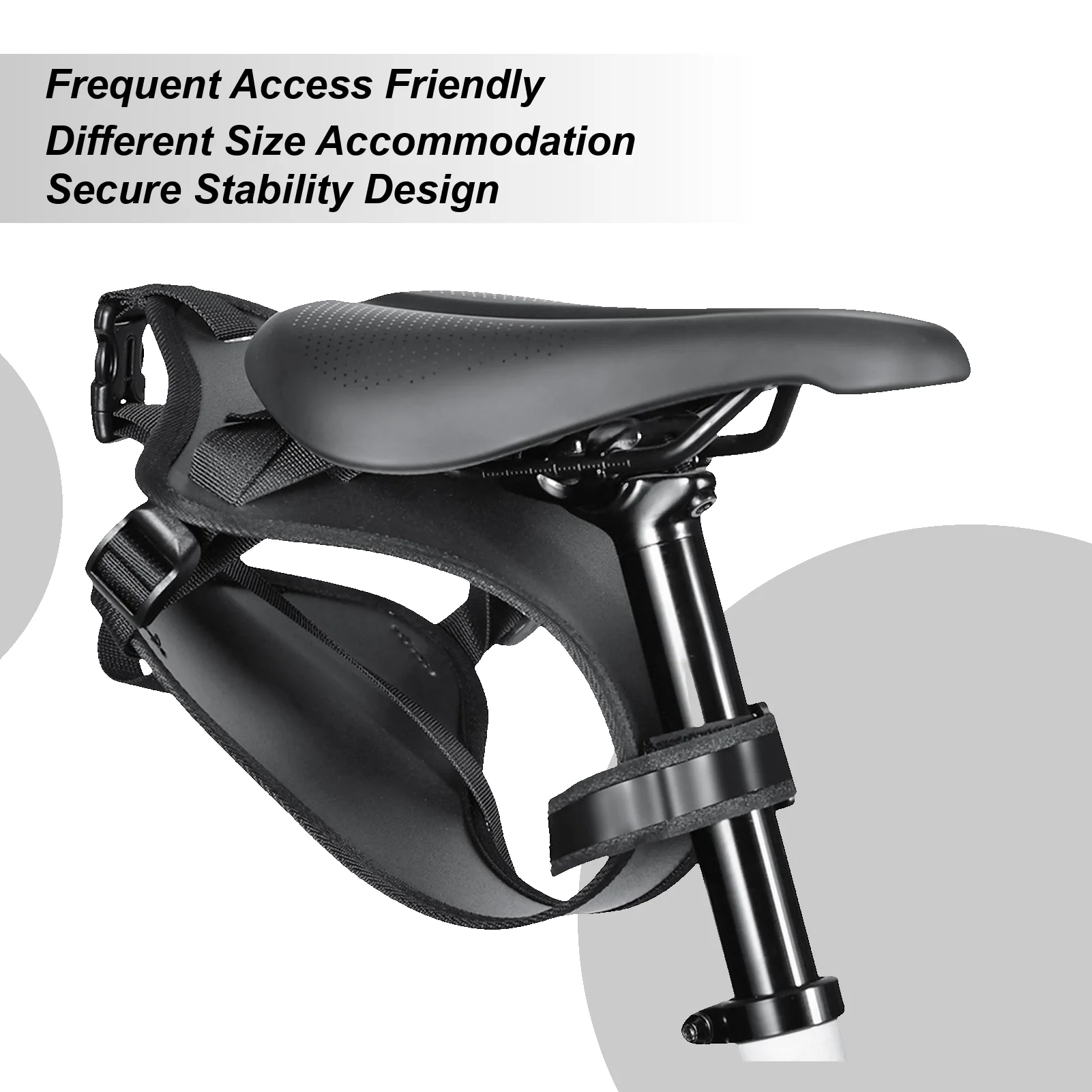 

Bike Saddle Bag Holder Adjustable Quick Release Bicycle Bag Rack Biking Pack Bracket for Women Outdoor Cycling Riding Biking