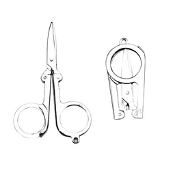 Scissor Manicure Tool for Nails Eyebrow Nose Eyelash CuticleStainless Steel Scissors Medium Sized Travel Folding Scissors