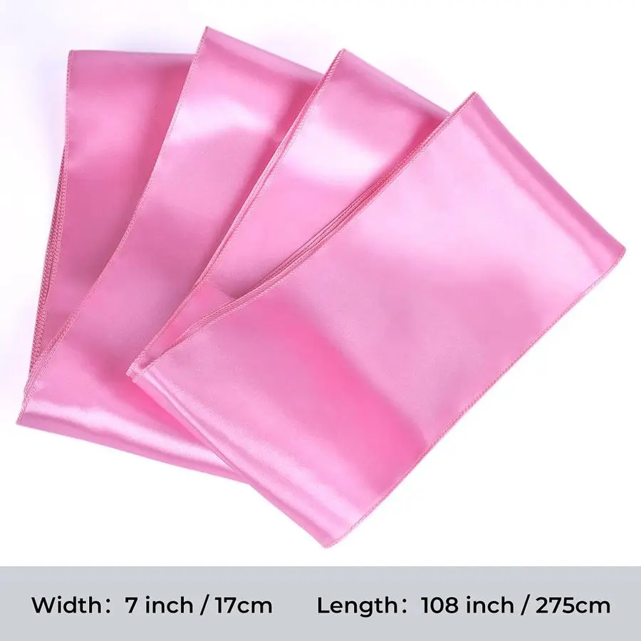 

Атласные ленты-бантами для стульев, улучшенная версия, 50 шт., для свадеб, банкетов, вечеринок, Пасхи, Рождества, декораций, розовые