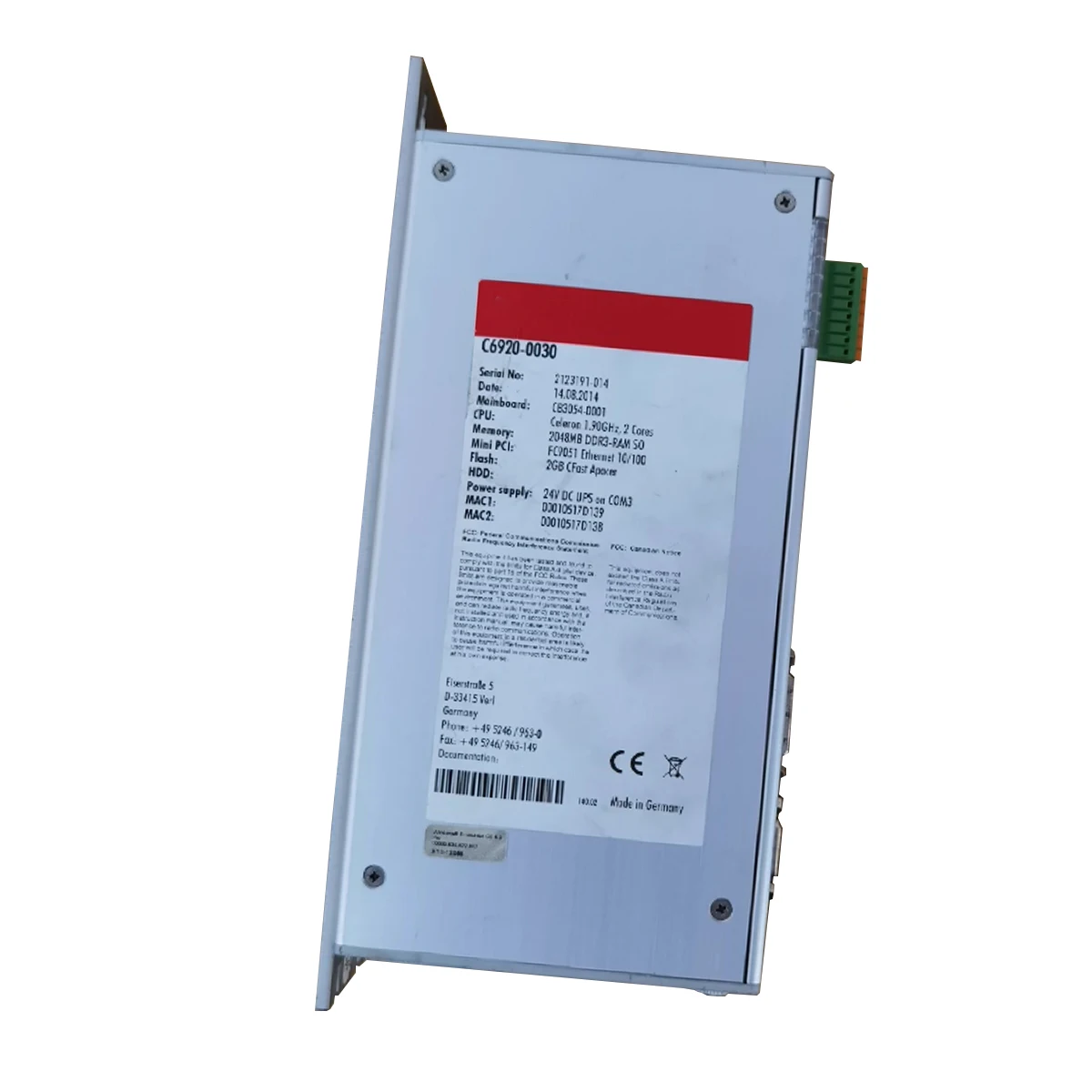 

Brand New & 100% C6920-0030 C69 Industrial PC Series Control Cabinet Industrial PC