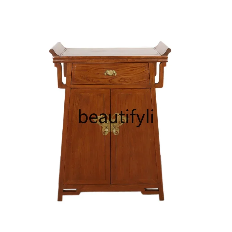 

Environmentally friendly paint, old elm solid wood, dining side cabinet, living room household entrance cabinet, storage cabinet