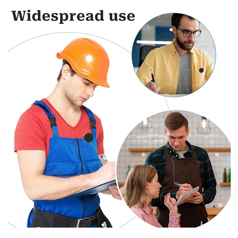 Heavy Duty Retractable Pull Pen Pencil Holder Universal Retractable Lanyard Pen For Carpenters,Nurses,Waitresses