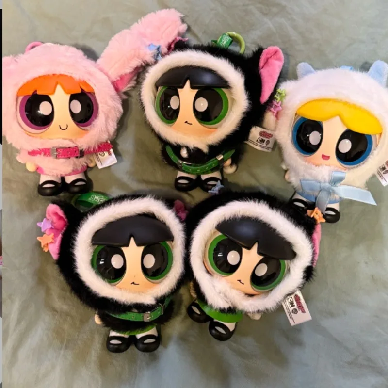 

Подлинная серия Powerpuff Girls Cape, слепая коробка, виниловая плюшевая кукла, модная игрушка, коллекционная фигурка, кукла, брелок, подарок