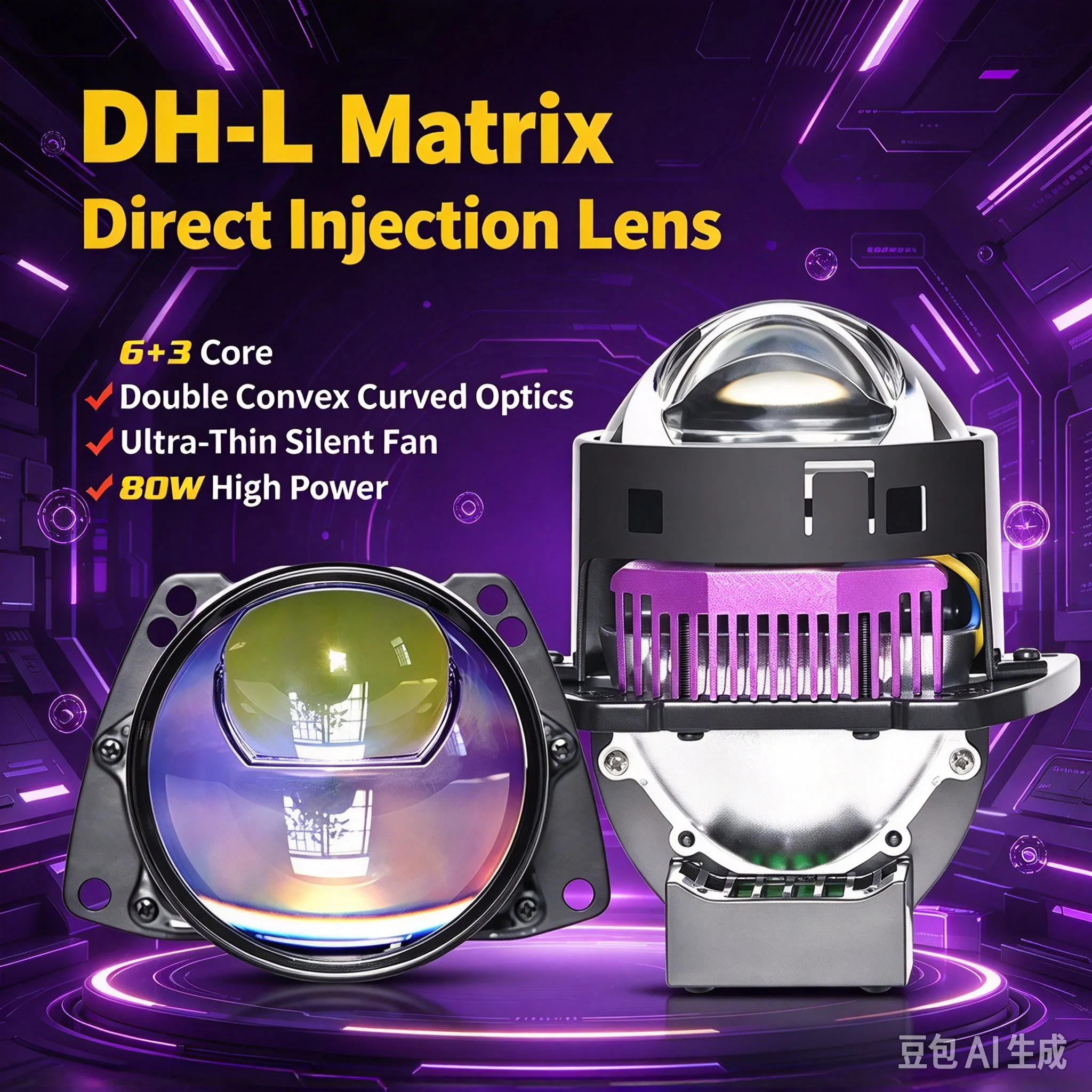 Phare de voiture et de moto un - Universal Motorcycle Led Headlight Projector avis et prix