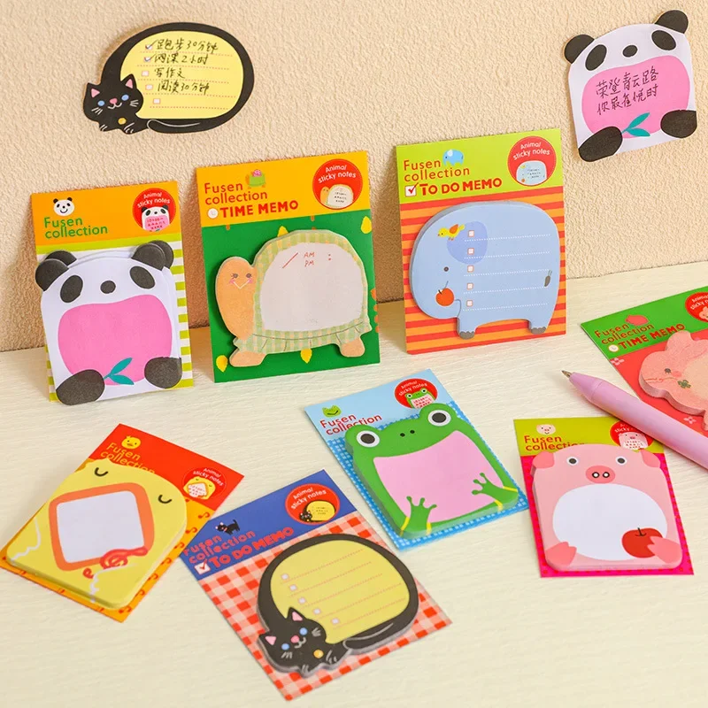 Creative Forest Animal Paradise Series Cute Memo Pad Sticky Notes Paper Notepad Stickers for School Office Stationery Supplies