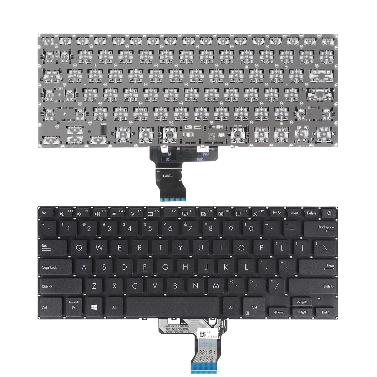 US Laptop Keyboard for ASUS ExpertBook P2451 P2451FA P24 Black