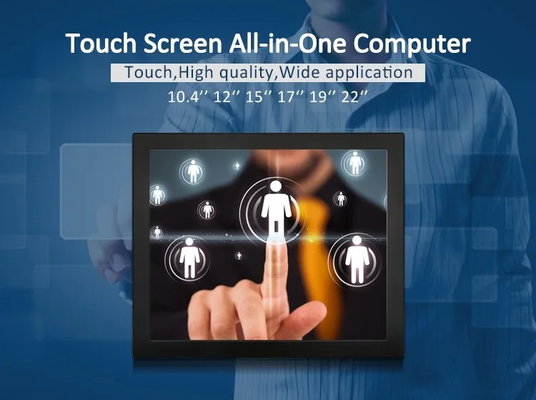 

22 inch Senke core industrial touch screen mini all in one ip65 fanless embedded panel pc