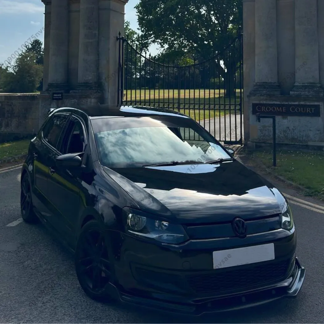 

Front Bumper Lip For Volkswagen Polo MK5 TSI TDI 2014-2017 Spoiler Splitter Diffuser Black Trim Trunk Body Kits Accessories Part