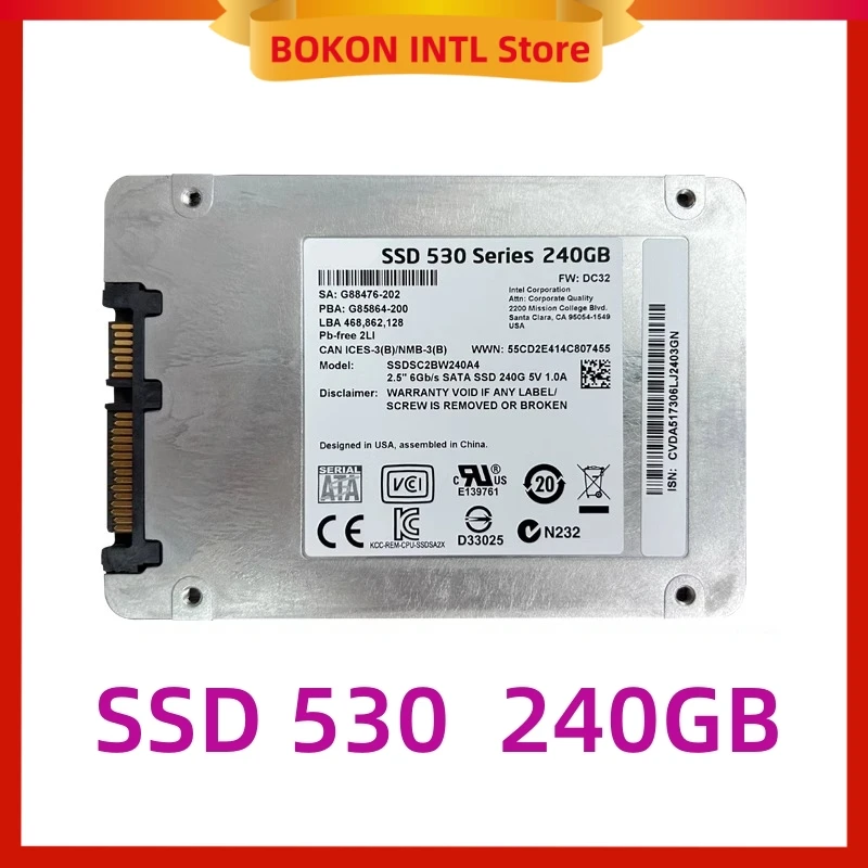 SSD DC S3500 SERIES 800 ГБ 480 ГБ 300 ГБ 80 ГБ SSD 5300 240 ГБ 6 Гбит/с 2,5 "SATA SSDSC2BB800G4 Твердотельный накопитель для INTEL