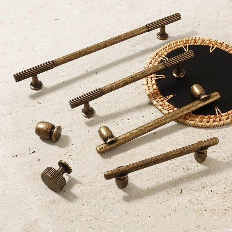 American Vintage Closet Door Pull Handles Long Kitchen Cabinet Door Handles Drawer Knob For Cupboard Wardrobe Pulls Home Decor