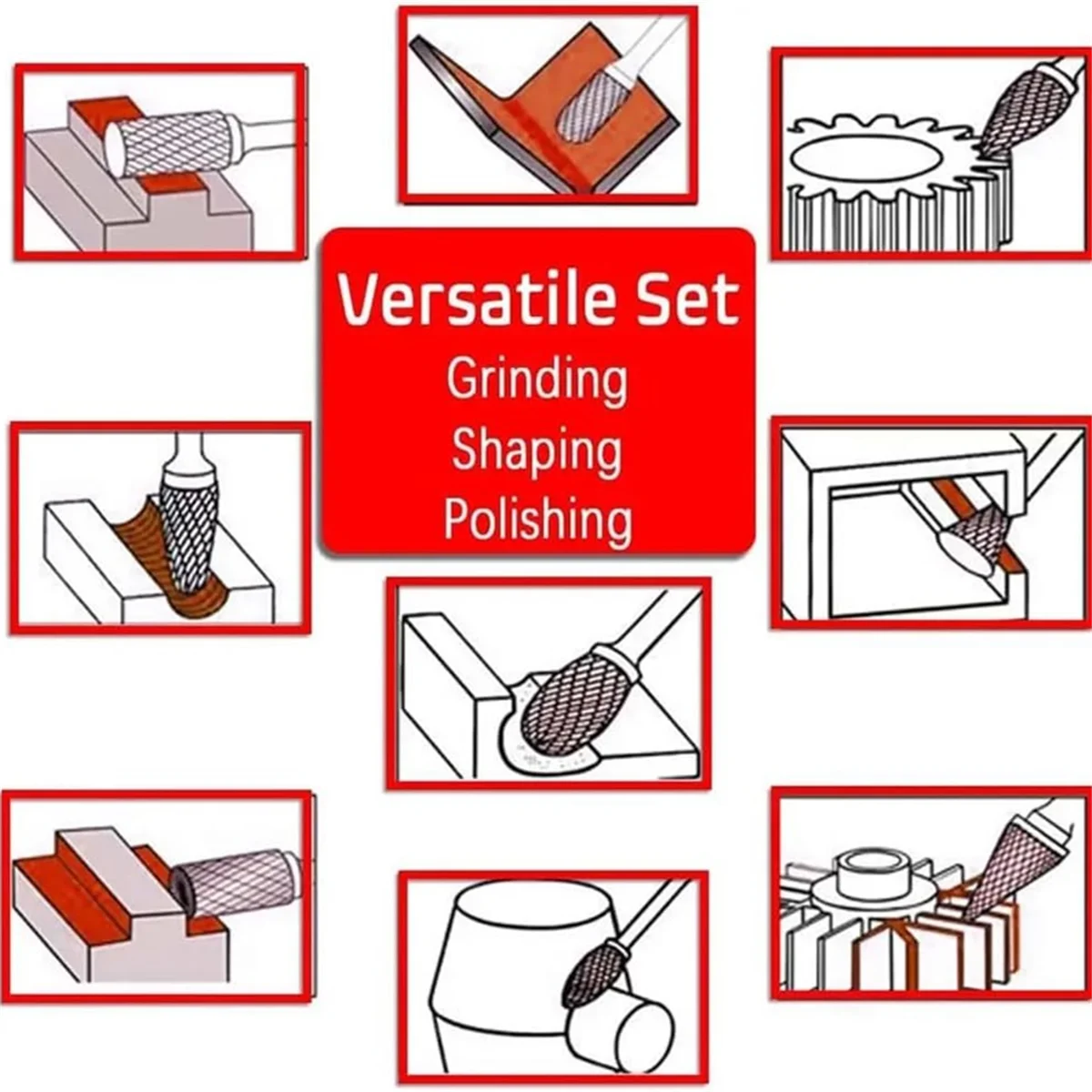 A45I كربيد لدغ مجموعة 1/8 بوصة عرقوب مطحنة القالب أداة دوارة عرموش بت اكسسوارات ل النجارة الحفر نحت النقش