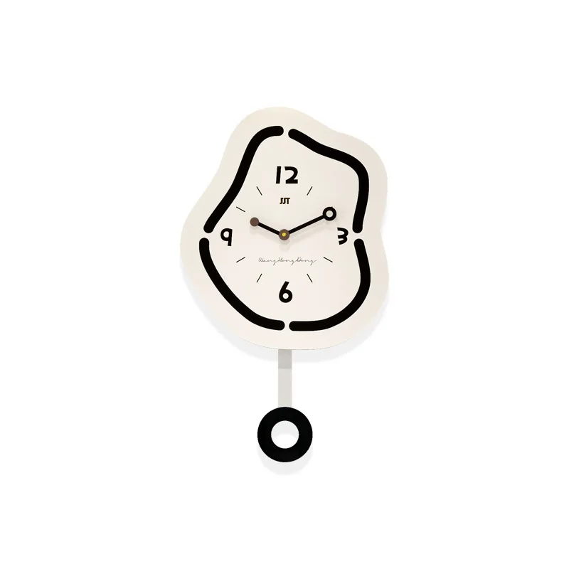 Japanese creative clock, modern and simple living room, high-end sense wall clock, home wall-hung dining room decoration clock,