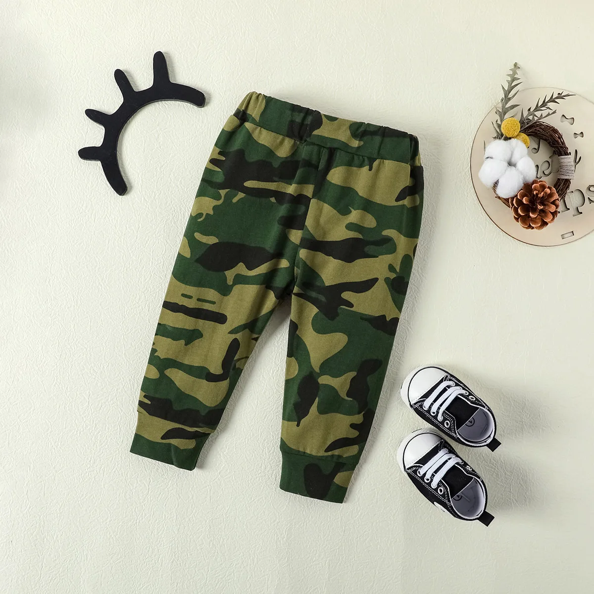 Kids Toddler Boy Clothes Set Black Long Sleeved Hoodie+Camouflage Pants Children Baby Fashion Spring Outfit Suit