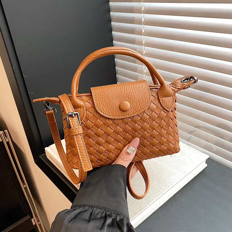 

​​2025 Braided Hobo Bag Organic Cotton Adjustable Strap, Crescent Crossbody Lightweight Travel Essentials Boho Design​​