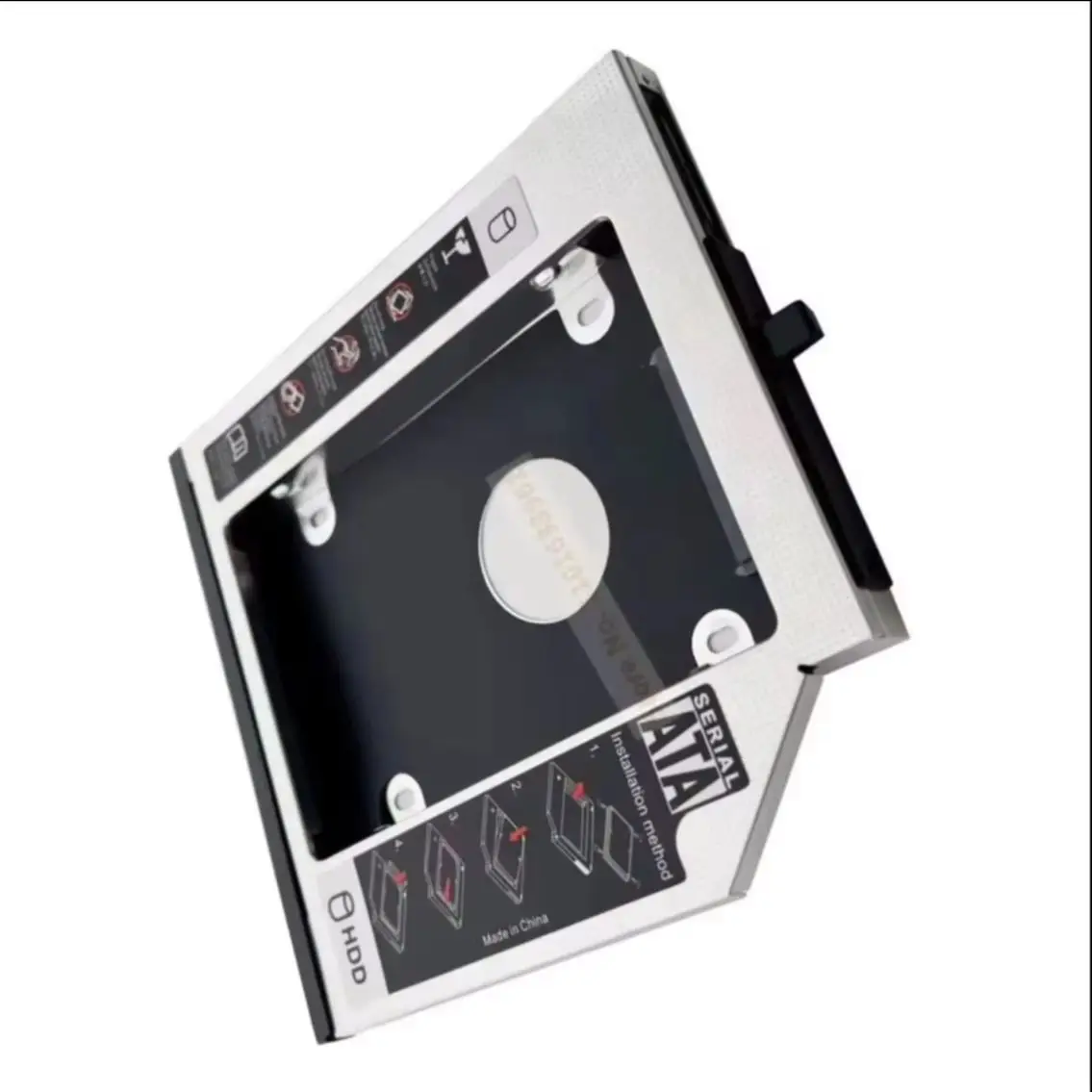 With Bezel Panel 12.7mm 2nd SATA Hard Drive HD Optical bay Caddy Bracket for Lenovo ThinkPad T430 W430 T530 W530 T430i R400 R500