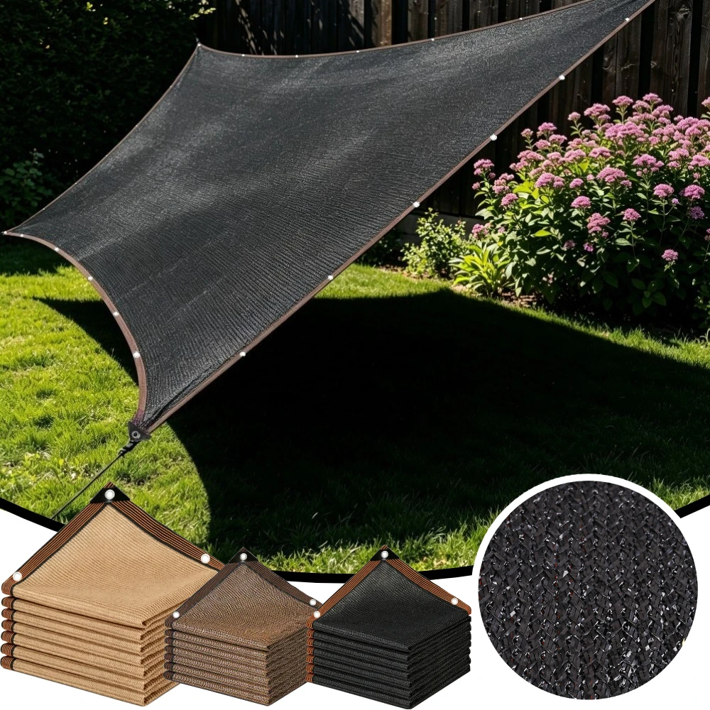 Filet pare-soleil 3 couleurs pour 70-80% d'ombrage, filet de couverture pour serre, filet de clôture pour intimité, abri solaire de jardin