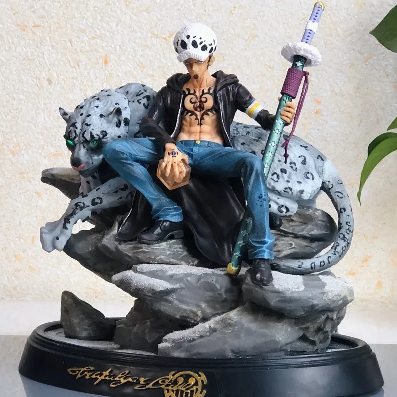 One Piece Anime Figure Vision Tarot Snow Leopard Luo Gk Can Light Up Quadratic Element Statue Model Birthday Gift