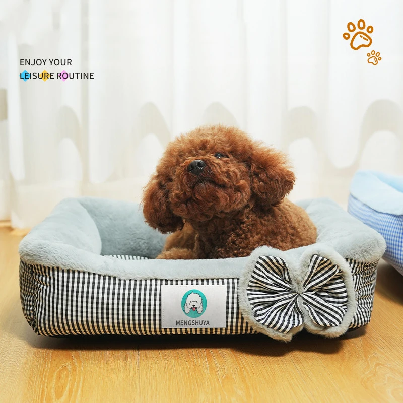 Warm Winter Cat Dog Bed Mat Deep Sleep Tent Cozy Cat House Nest Thickened PP Cotton Filling Bite-resistant Pets Mat